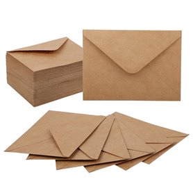 100 Enveloppes en Papier Kraft - Enveloppes Mariage - Enveloppes 13x18 - Enveloppes Faire Part