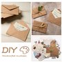 100 Enveloppes en Papier Kraft - Enveloppes Mariage - Enveloppes 13x18 - Enveloppes Faire Part, 120 g/m² Papier Brun, Fermeture 