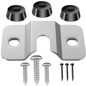 Kit de fixation pour cible de fléchettes – Support mural en acier inoxydable avec vis