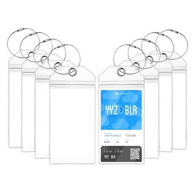8 Étiquettes Valise Voyage Avion Transparentes - Étiquette Bagage