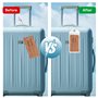 8 Étiquettes Valise Voyage Avion Transparentes - Étiquette Bagage, 19 × 9 cm, Robuste, Transparente et Imperméable, avec Bande M
