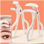 Lot de 2 mini recourbe-cils de voyage - Grand angle - Pour toutes formes et tailles d'yeux - Crée des cils relevés (blanc)