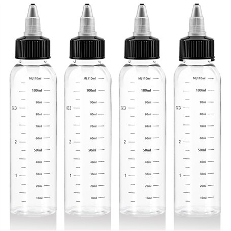 BNPHSIN Lot de 4 flacons applicateurs d'huile capillaire