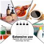 BNPHSIN Lot de 4 flacons applicateurs d'huile capillaire, 120 ml, flacon à presser avec rapport d'échelle, récipient liquide vid
