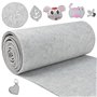 KYYGKY Rouleau de Feutre 30 * 300cm, Rouleau de Tissu en Feutre, Feutrine Rouleau Gris, Feutrine au Metre, Feutrine Couture, Tis