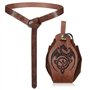 XIAQICA Ceinture Médiévale en Faux Cuir - Bourse avec Anneau pour Homme et Femme - Accessoire Cosplay Viking