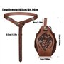 XIAQICA Ceinture Médiévale en Faux Cuir - Bourse avec Anneau pour Homme et Femme - Accessoire Cosplay Viking