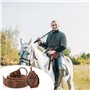 XIAQICA Ceinture Médiévale en Faux Cuir - Bourse avec Anneau pour Homme et Femme - Accessoire Cosplay Viking