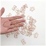YDHfdc 50 Pcs Trombones Fantaisie, 5 Forme Or Rose Créatifs Trombone, Pince Papier Pour Triage École Bureau Livre Document Photo