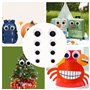 4 Paires Yeux Mobiles Autocollants Adhésifs en Plastique Ronds pour Décorations de Poupée, Artisanat, Scrapbooking et Accessoire