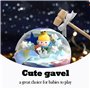 4 Pièces Mini Marteau en Bois pour Enfants,Jouet Éducatif et Créatif pour Crabe, Homard et Bricolage,Outil de Peinture et Martel