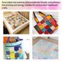 Lot de 50 carrés de tissu en coton – Tissu patchwork – Matériel de couture – Tissu floral pour loisirs créatifs, couture, tissu 