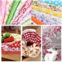 Lot de 50 carrés de tissu en coton – Tissu patchwork – Matériel de couture – Tissu floral pour loisirs créatifs, couture, tissu 