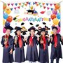Bannière de décoration de remise de diplôme de classe de 2025 pour bal préscolaire - Grand fond en tissu pour la maternelle - Am