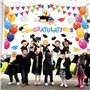Bannière de décoration de remise de diplôme de classe de 2025 pour bal préscolaire - Grand fond en tissu pour la maternelle - Am