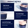 Zephyra Boîte Portable pour Prothèses Dentaires avec Tamis, Boîte Étanche pour Dentiers et Appareils Dentaires,Idéale pour le Ne
