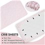YJM Parure de lit 3 pièces motif cygne pour filles – Drap de lit, jupe, couette incluse – Rose