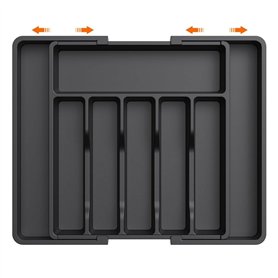 TTSTOIEE Range-couverts pour tiroirs - Porte-couverts réglable - Porte-ustensiles pour tiroirs de cuisine - Organisateur de cuis