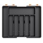 TTSTOIEE Range-couverts pour tiroirs - Porte-couverts réglable - Porte-ustensiles pour tiroirs de cuisine - Organisateur de cuis