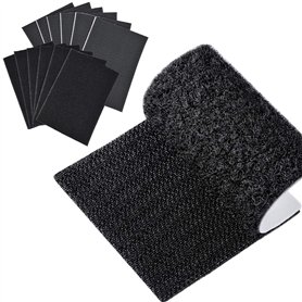 6 Paires 10CM x 15CM Autocollantes Crochets et Boucles Pastille Adhésif Collant Point Monnaies Arrière pour Travaux de Maison