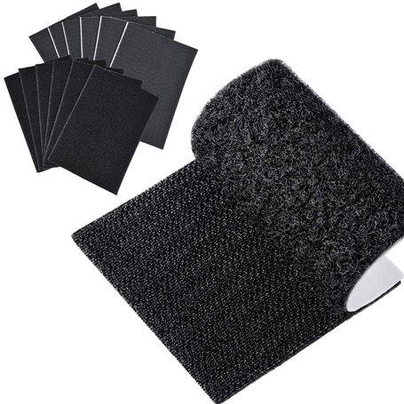 6 Paires 10CM x 15CM Autocollantes Crochets et Boucles Pastille Adhésif Collant Point Monnaies Arrière pour Travaux de Maison