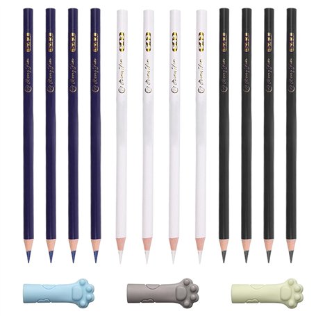 Lot de 12 craies de couture - Bleu et blanc - Marqueurs pour tissu - Pour notes