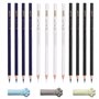 Lot de 12 craies de couture - Bleu et blanc - Marqueurs pour tissu - Pour notes