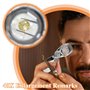MXTIMWAN 40X Loupe Bijoutier, Loupe de Poche en Acier Inoxydable, Métal avec Loupe à lumière UV LED, pour Diamants, Bijoux, Pièc