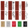 Yayatty 8 PCS Tampons en Bois des Plantes Bois Caoutchouc Tampons Scrapbooking Tampon Vintage en Bois et 5 Couleur Tampons Encre