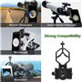 TRAMILY Adaptateur universel pour téléphone portable – Compatible avec jumelles monoculaires télescope et microscope, s'adapte à