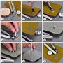 Ensembles Oeillets, 400 pièces 5 mm Kit d'Oeillets Metal Ensembles Oeillets Grommet Kit Oeillet avec 3 pièces d'installation Kit