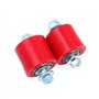 Namvo 2 pièces Moto 8mm chaîne Rouleau tendeur Guide de Roue avec Boulon adapté pour YFZ 350 Banshee Moteur Rouge