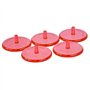 CENPEK Lot de 100 marqueurs de balle de golf multicolores en plastique transparent 24 mm plats et ronds de couleurs assorties