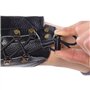 CENPEK Attelle de tir à l'arc réglable en cuir de vache antique Noir 31,6 cm