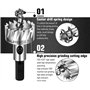 Malayas 5pcs Scies-cloches Drill HSS4341 Ensemble Mèche Fraise Carbure pour Forage Scie Cylindrique Foret de perçage Trépan En A