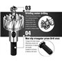 Malayas 5pcs Scies-cloches Drill HSS4341 Ensemble Mèche Fraise Carbure pour Forage Scie Cylindrique Foret de perçage Trépan En A