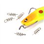 ANCLLO 200 pièces 15mm leurre Souple appât Ressort Torsion Serrure pêche en Plein air manivelle Crochet de centrage goupille pou