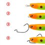 ANCLLO 200 pièces 15mm leurre Souple appât Ressort Torsion Serrure pêche en Plein air manivelle Crochet de centrage goupille pou
