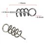 ANCLLO 200 pièces 15mm leurre Souple appât Ressort Torsion Serrure pêche en Plein air manivelle Crochet de centrage goupille pou