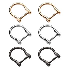 6 Pièces Boucle avec vis amovible Attaches pour Anses de Sac Métal Anneaux D Détachable Beau et durable Pour attacher aux bretel