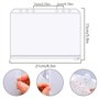 Pochettes Classeur 6 Anneaux A5 Pochette Plastique A5 Transparent Étanche PVC Dossiers à Glissière 6 Trous Sacs Zippés à Feuille