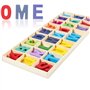 180 Pièces Chiffres en lettres en bois, Lettres et Chiffres en Bois, Couleur Lettres en Bois, Lettres en Bois Ensemble, avec Pla