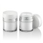 YUEHUA Flacon Pompe sans air, Contenant cosmétique Portable,Flacon de crème de Voyage Rechargeable Vide pour lotions, crèmes, Po