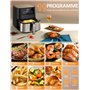 Innsky Friteuse sans Huile 5,5L avec 7 programmes, Air Fryer 1700W, Friteuse à Air Chaud avec 32 Recettes et écran tactile numér