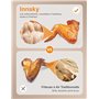 Innsky Friteuse sans Huile 5,5L avec 7 programmes, Air Fryer 1700W, Friteuse à Air Chaud avec 32 Recettes et écran tactile numér
