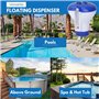 Distributeur de produits chimiques pour piscine, spa - Distributeur flottant de tablettes de chlore pour extérieur, intérieur, p