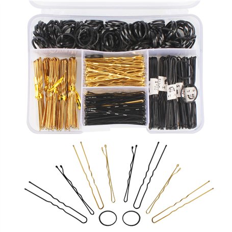 Dadabig 320PCS Épingles à Cheveux et Petit Élastique Cheveux Silicone