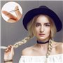 Dadabig 320PCS Épingles à Cheveux et Petit Élastique Cheveux Silicone, Pince a Cheveux en Forme de U Noir & Or avec Boîte de Ran