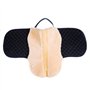 Merauno Selle de selle en peau d'agneau véritable et coussin polyvalent avec fourrure d'agneau véritable et coton matelassé