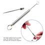 2pcs Cure Dents en Titane, Portable Toothpick, avec 2 Brosses De Nettoyage, Cure-Dents RéUtilisables, pour Cure-Dents De Voyage 